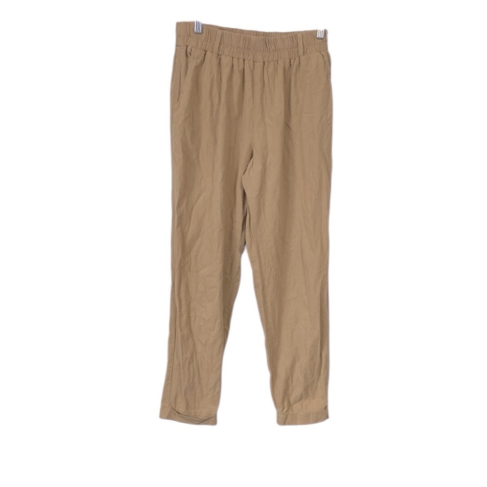 Carly Jean Chic Tan Elastic Waist Pants size Medium